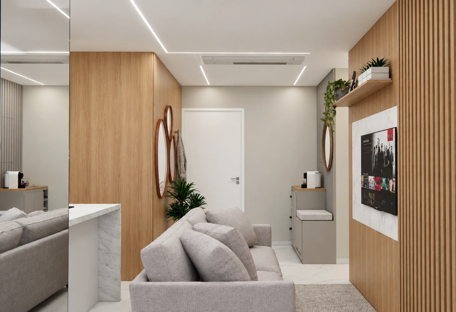 Perspectiva de projeto de interiores